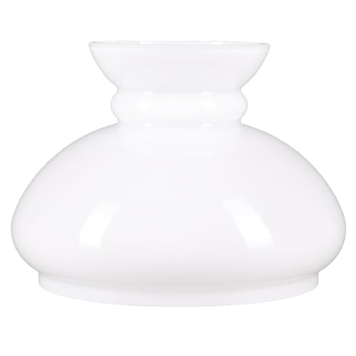 Lampenglas Petroleumglas Ersatzglas Lampenschirm Leuchtenglas Ø 141mm glanz Lampenschirm Opalglas Weiß