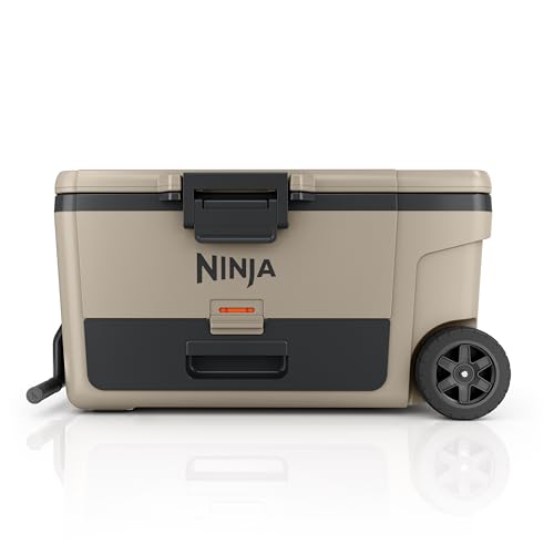 Image of Ninja FrostVault 65qt Cooler with Wheels, Dry Storage Drawer, Birch Beige