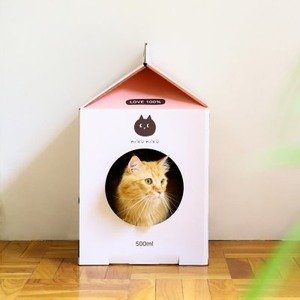 【生産終了　希少】爪とぎ　キャットハウス　わちふぃーるど　ダヤン Amazon | Mwpo 爪とぎ猫ハウス かわいいいちご柄 ミルクデザイン