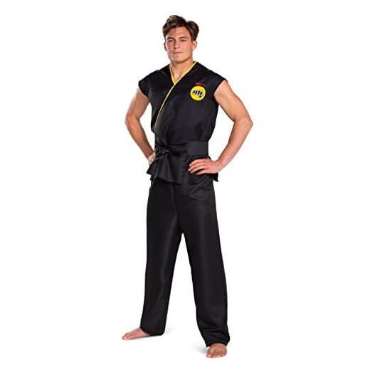 Disguise Costume, Official Cobra Kai Gi for with Black Belt, Adult, Shown, Men's Size Small