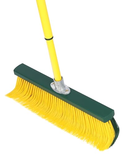 Agrarflora Krallenbesen mit Tiefenwirkung - Straßenbesen mit abgewinkelten Krallenborsten - Gartenbesen mit Teleskopstiel - Spezialbesen für Haus, Hof & Garten - Made in Germany - Breite: 45cm