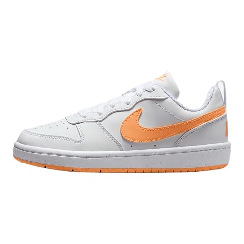 Nike Court Borough Low Recraft Big Kids' Shoes (DV5456-119, White/White/Peach Cream)