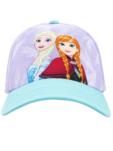 Disney Baseball Cap | Official Frozen Girls Sun Hat | Elsa Kids Summer Hat | Purple One Size