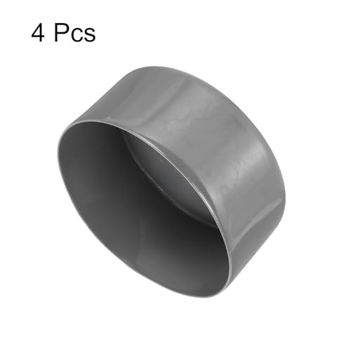 Image of uxcell 4pcs Rubber End Caps 110mm ID Vinyl Round End Cap Cover Screw Thread Protectors Dark Grey, 50mm Height