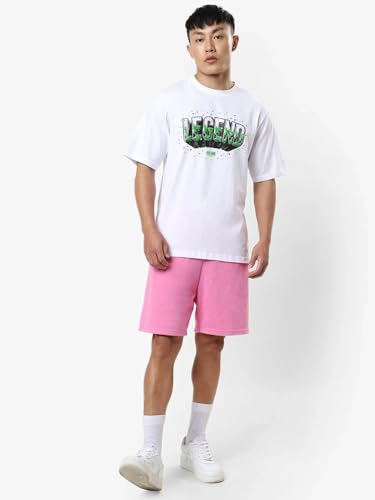 Image of Bewakoof Men's Cotton Typography Oversized Fit Half Sleeve Round Neck T-Shirt | Casual Wear | Street Wear | Oversized t Shirt for Men Cotton | Baggy