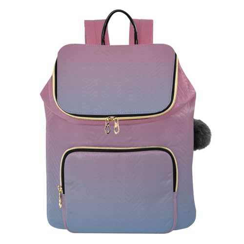 Sac à dos femme antivol rouge bleu dégradé contre les pickpockets