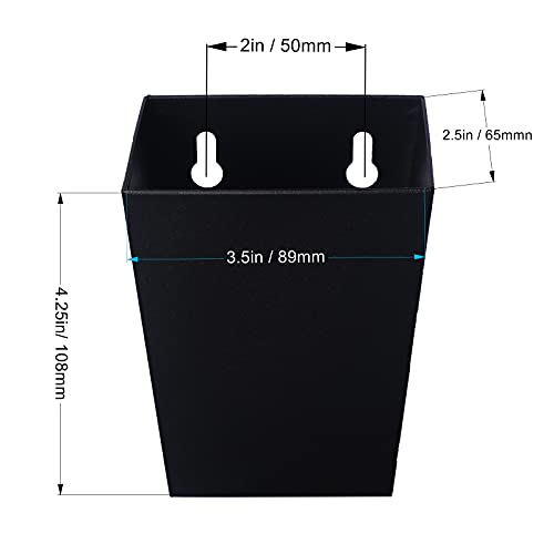 Jumiok Satin Black Cast Iron Bottle Opener Wall Mounted With Bottle Cap Catcher Narrow #TOP3