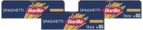 Image of Barilla Spaghetti Pasta, 16 oz. Box - Non-GMO Pasta Made with Durum Wheat Semolina - Kosher Certified Pasta (Pack of 3)