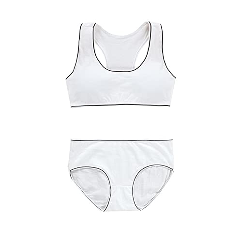 Cotton Soft Comfortable Elastic Girls Training Bras and Underwear Set for 8-18 Years Old3