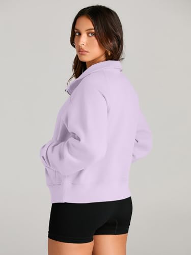 Image of AUTOMET Womens Sweatshirts Half Zip Cropped Pullover Fleece Quarter Zipper Hoodies 2026 Fall Fashion Outfits Clothes