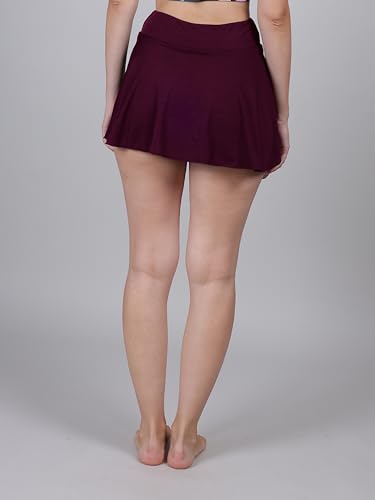 Image of Women Swim Skirts Swimsuit High Waist Swimming Skorts with Shorts Bikini Bottoms Bathing Suit Bottoms