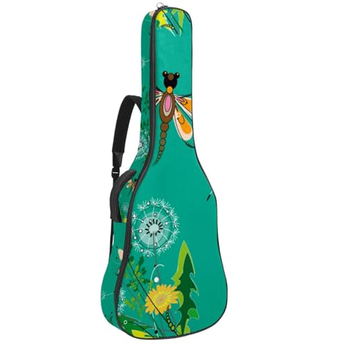Housse de guitare en tissu Oxford épais rembourré avec boucle de suspension et sangle de cou Motif pissenlit floral, Multicolore 5., 42.9×16.9×4.7 in, Sac de transport tendance pour guitare - Les Beatles, Paul McCartney, John Lennon, RIngo Starr, George Harrison Housse de guitare en tissu Oxford épais rembourré avec boucle de suspension et sangle de cou Motif pissenlit floral, Multicolore 5., 42.9x16.9x4.7 in, Sac de transport tendance pour guitare