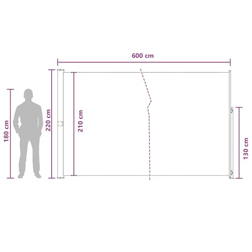 Brise-vue rétractable contre vis-à-vis et vent de jardin
