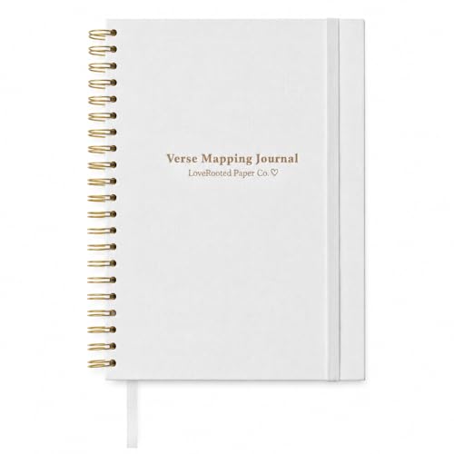 Verse Mapping Journal for Women Guided Bible Journal & Bible Study Journal Spiral Bound Linen Hardcover 40 Guided Scripture Studies for Prayer & Reflection