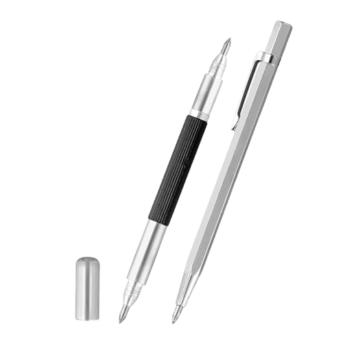 Aohyue Lot de 2 stylos à tracer pour verre, métal, carbure de tungstène, pour marquer sur verre, métal, tôle et céramique