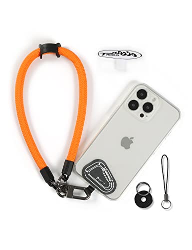 Project-Cb Hand Wrist Phone Strap,Phone Lanyard Patch ×2,Cell Phone Case Holder,Wristlet Strap For Key,Airpods,Camera (Orange, 15.7Inch) #TOP26