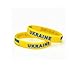 Produktbild 2Pcs ukraine anstecker peace mit 2Pcs ukraine armband, ukraine flagge pin badge anstecknadel ukraine button ukraine schleife armbinde band Silikon Armbänder Solidaritäts Ansteckbuttons Handschlaufen