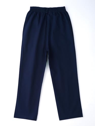 Boys Khaki Flat Front Dress Pants Kids Pull on Straight Leg School Uniform Pants Trousers4