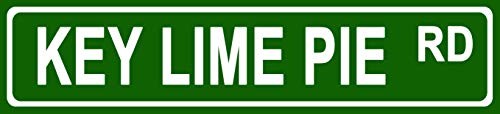 Makoroni - Key Lime Pie Foods Aluminum Metal 4x18 inc. Decorative Street and Room Sign