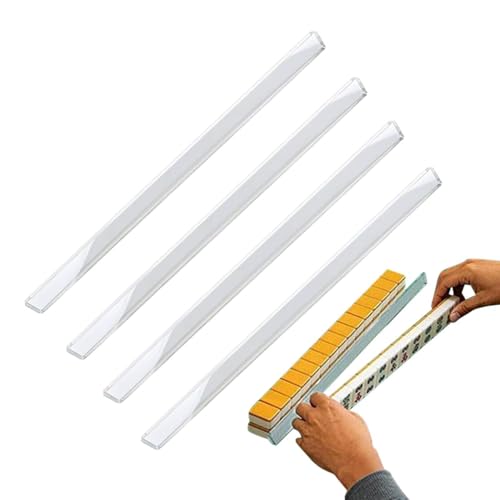 Herramientas de empuje para mahjong transparentes y alargadas accesorios de mesa acrílicos
