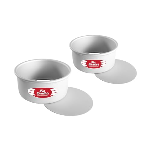 Fat Daddio's PCC-63SET Anodized Aluminum Round Cheesecake Pans, 2 Piece Set, 6 x 3 Inch