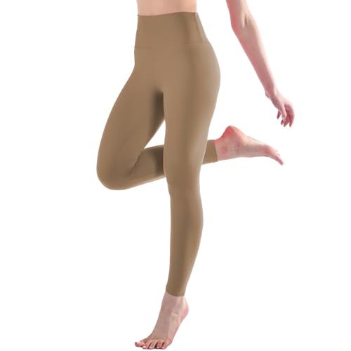 Stanpetix Leggings for Women - High Waisted Workout Leggings for Women Running Exercise (Khaki,Full Length,L-XL)