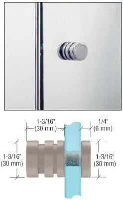 CRL Brushed Nickel Contemporary Style Single-Sided Shower Door Knob