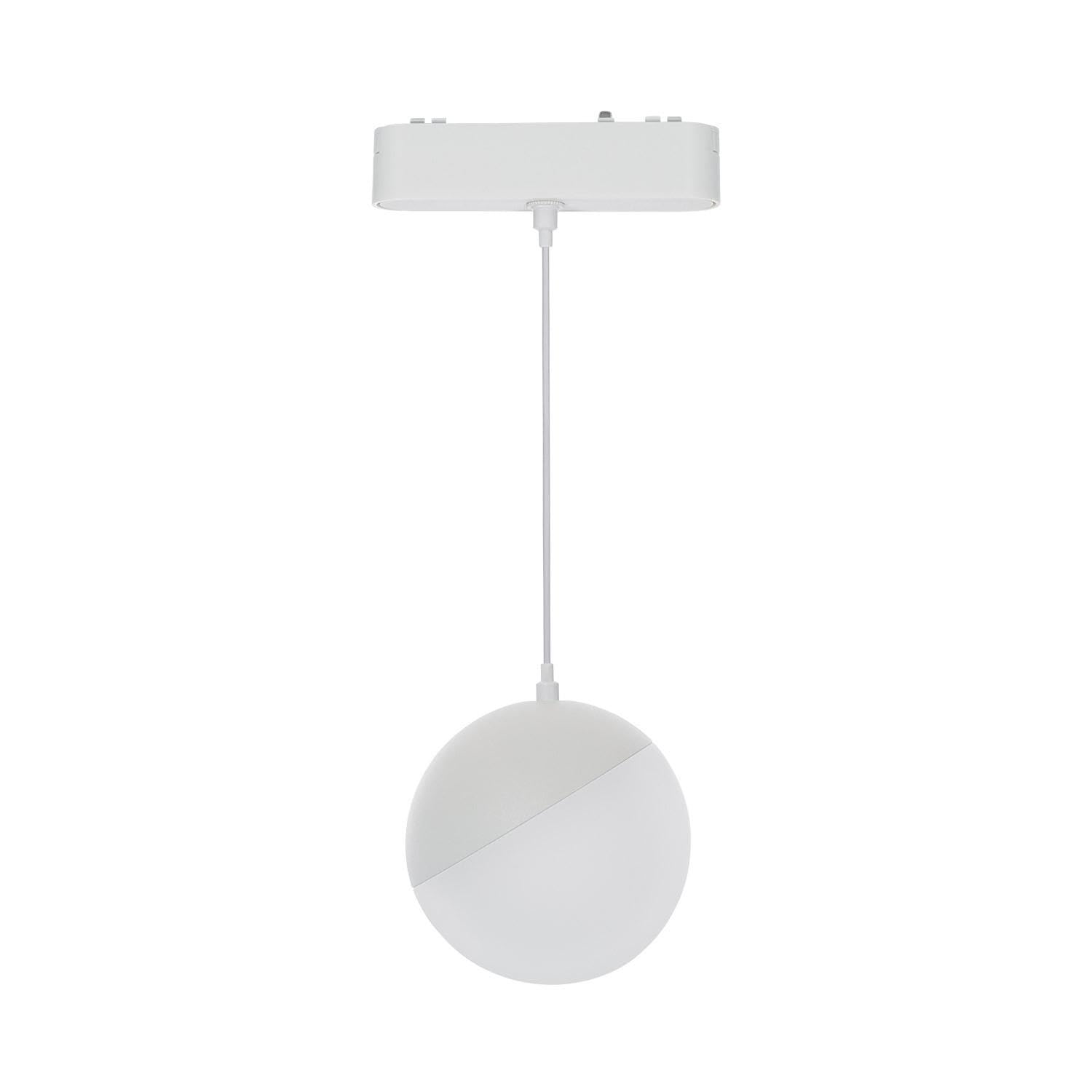 Spot LED Suspendu sur Rail Magnétique 25mm Extra-Plat 10W 48V Ø100 mm Blanc