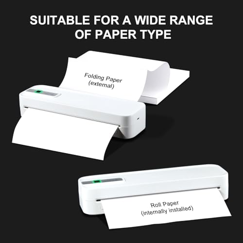 Image of Thermal Home Printers, Portable and connectable to Mobile Phones and Computers (A4RJ(200dpi Black))
