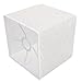 SHERCHPRY Linen Cloth Art Lamp Shade, White Lampshades, Chandelier Desktop Light Shade, Square Lamp Shade Replacement for Table Lamp Floor Light