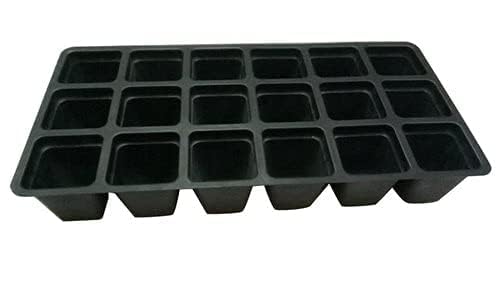 Image of Bio Blooms Agro India Pvt Ltd | Seedling Tray, Plastic Germination Tray for Seed Starting (18 Cavity, 5, Count)