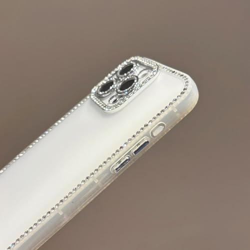 Coque iPhone 16 Pro Max strass rigide antichoc violette et brillante