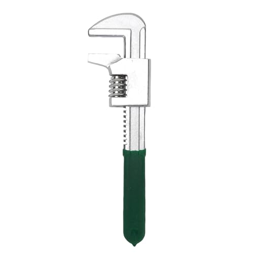 Garosa Adjustable Automotive Wrench, Wide Jaw Opening Elongated Tip Repair Tool for Auto Home Cr V Steel Black Green 9 Inch 1 Piece