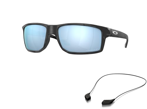 Oakley OO9449 Sunglasses Bundle: OO 9449 944923 Gibston Matte Black Camo Prizm and Small Black leash Accessory kit2