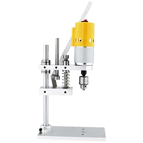 Quesardens 7 Speed Mini Drill Press Machine 0.3-4mm Small Pillar Drill Machine Mini Bench Table Drill for Drilling Wood Aluminum Plate Profile (Size : J:Chuck (0.3-4mm)) Cover