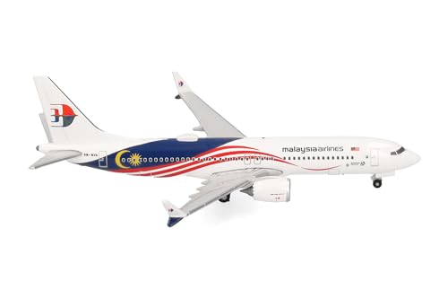 Herpa Malaysia Airlines Boeing 737 MAX 8 avión de colección metálico a escala 1:500
