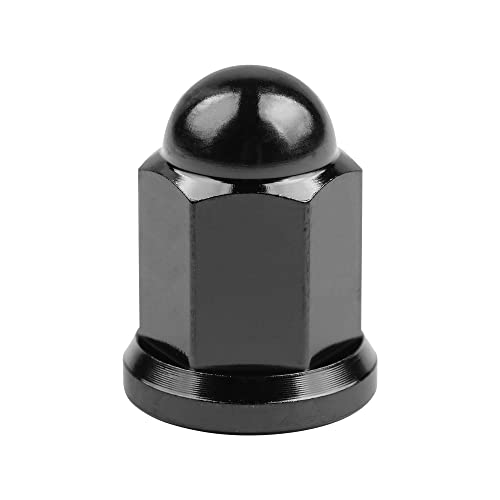 Image of Titanium M6 M8 M10 Dome Head Acorn Nuts for Bicycle Motorcycle Exhaust Pipe Car Pack of 6 (M6, Black)