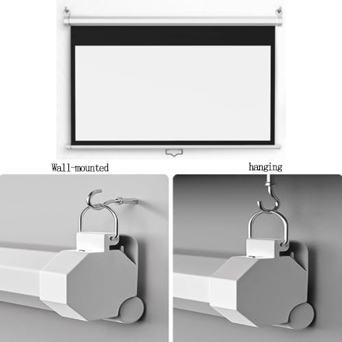 Pantalla de proyección retráctil manual 60" 16:9 miniatura 2