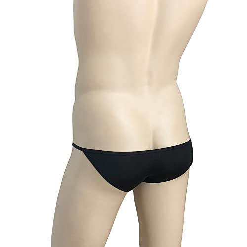 COMLIFE Men's Thin Ice Silk Solid Color Triangle Briefs Underwear Double Sets of Holes Bikini Briefs Underwear3