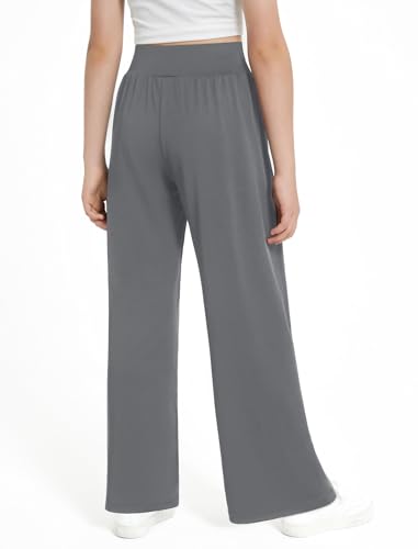Image of EXARUS 3 Pack Girls Wide Leg Pants Baggy /Tapered Loose Casual Summer | Teen Flowy Tween Beach School Vacation Trousers Youth Junior Preteen Bottoms Lightweight Soft Kids 6-14Y