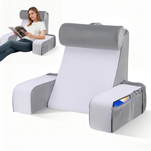 Coussin de lecture déhoussable en velours avec dossier ergonomique modulable - 2