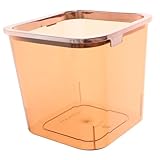 DECORNIJIA Papelera de Cuadrada Transparente sin Tapa para Escritorio Contenedor Portátil para Basura Doméstica Resistente y Fácil de Usar Cocina Dormitorio y Oficina