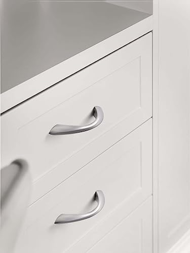 Image of 20 Pack Brushed Nickel Cabinet Pulls 3 Inch Arch Twisted Silver Handles Drawer Kitchen Cupboard Bathroom Dresser Cabinet Hardware Zinc Alloy