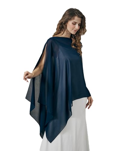 BEAUTELICATE Cape Mousseline de Soie Transparente Châle Étole Chic Léger De Femme Mariée...