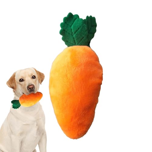 Pet Carrot Toy, Puppy Chew Toy, Dog Plush Squeaky Chew Toys, Carrot Interactive Dog Toy, Dog Toy For Training And Cleaning, Carr