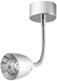 5W Pure White LED Ceiling Light Picture Spot Lamp Fixture Flexible Pipe Painted Black