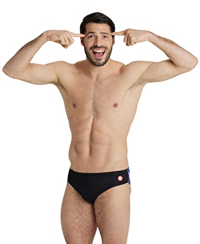 Arena Crazy Placement Bañador slip para hombre, Negro/Multicolor, 95