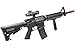 GoldenBall Airsoft M16A1 Spring-Powered Rifle and Dual Pistols (Scope, Grip, Laser & Flashlight) Starter Kit with 2X Holster (Black)