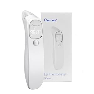 Berrcom Forehead and Ear Thermometer for Adults and Kids, Digital Infrared Thermometer for Baby Touchless Medical Thermometer with LED Display and 1s Measurement