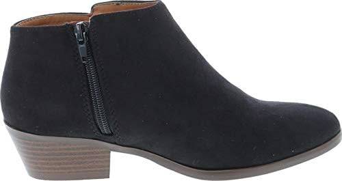 SODA Women's Mug Round Toe Faux Suede Stacked Heel Western Ankle Bootie,Black Su 7.5 | Image 5